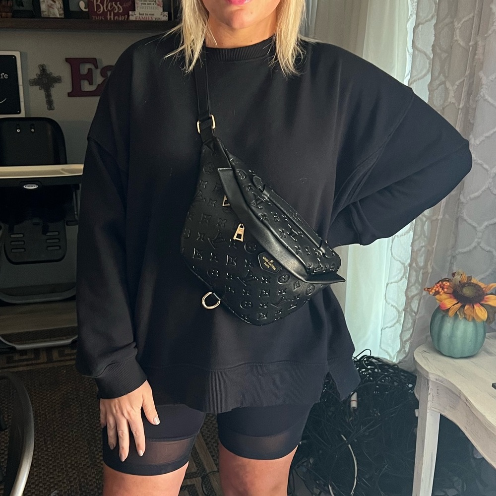 L V Waist Bag in Black NWT